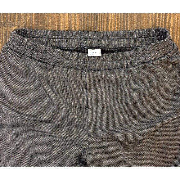 A NEW DAY Womens Large BROWN Check Elastic Waist Ankle Length Dress Pants - Picture 4 of 10